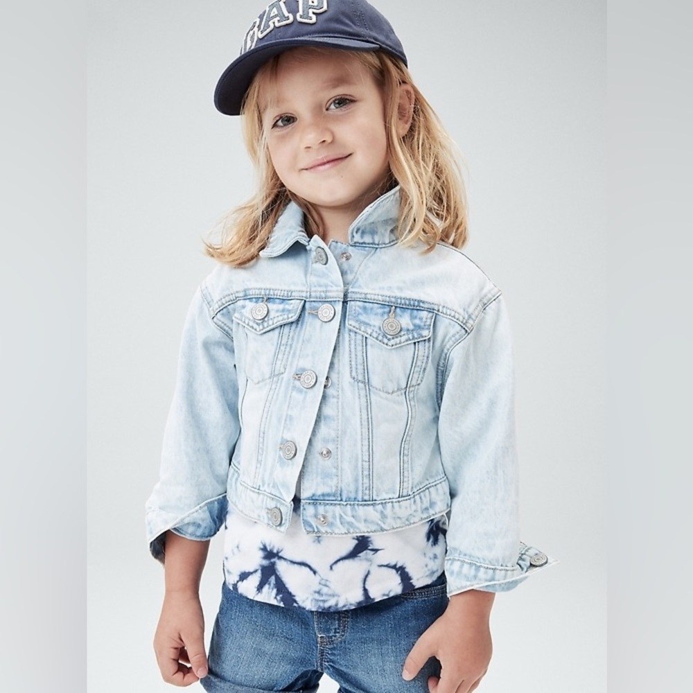 Baby Gap - Toddler Denim Jacket - Marble Wash - 12-18 months